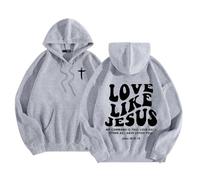 Generisch Sweat à capuche pour homme pour la vie quotidienne, coupe ample, sweatshirts graphiques pour l'hiver, polyvalent, confortable à porter avec des t-shirts, gris, L
