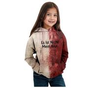 Generisch Sweat à capuche rose pour enfants et hiver thème d'Halloween imprimé sweat à capuche à manches longues chaud et confortable manteau enfant nouveau-né ensemble garçon, Blanc., 10-12 ans