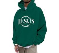 Generisch Sweat à capuche surdimensionné pour homme avec convictions religieuses imprimées lettres Sweat-shirt tendance Harajuku à manches longues Pull à capuche Haut à manches longues Veste de