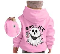 Generisch Sweat à capuche tendance pour fille avec un joli design imprimé pour un style décontracté et décontracté, activités sportives, Rose clair, 10-11Years