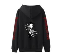 Generisch Sweat à capuche zippé pour femme dans un style pirate sombre - Veste à capuche surdimensionnée avec motif tête de mort - Veste streetwear gothique pour un look urbain, Style_s01 Blanc, L