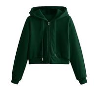 Generisch Sweat à capuche zippé pour femme - Oversize - Veste à capuche - Veste de loisirs - Pull de sport - Veste de course - Fermeture éclair complète - Veste de cyclisme - Veste d'automne