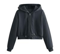 Generisch Sweat à capuche zippé pour femme - Oversize - Veste à capuche - Veste de loisirs - Pull de sport - Veste de course - Fermeture éclair complète - Veste de cyclisme - Veste d'automne