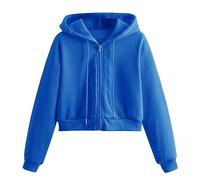 Generisch Sweat à capuche zippé pour femme - Oversize - Veste à capuche - Veste de loisirs - Pull de sport - Veste de course - Fermeture éclair complète - Veste de cyclisme - Veste d'automne