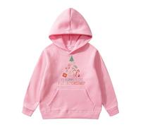 Generisch Sweat en polaire décontracté avec un joli design de Noël pour les filles, idéal pour les activités de loisirs par temps froid, Rose, 13-14 ans