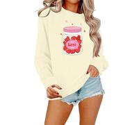 Generisch Sweat Femme Its Fall Yall Citrouille Halloween Léopard Décontracté Manches Longues Pull Chemise Tops Blouse Polaire Cardigan Femme, beige, M