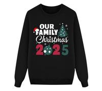 Generisch Sweat imprimé pour fête familiale pour parents et enfants (style maman), Noir , XL