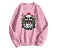 Generisch Sweat pour femme Its Fall Yall avec motif léopard pour Halloween en forme de citrouille comme pull décontracté à manches longues pour la mode d'automne, Rose, M