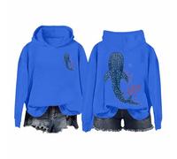 Generisch Sweat-shirt à capuche pour femme avec verset Isaiah graphique - Cardigan en tricot - Motif léopard - Pour femme, bleu, M