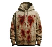 Generisch Sweat-shirt à capuche pour homme Halloween , vintage, streetwear horreur, cosplay, steampunk Y2K, surdimensionné, avec poches et cordon de serrage, L kaki., XXL