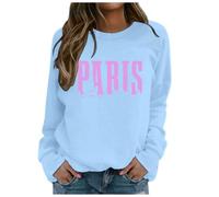 Generisch Sweat-shirt à manches longues pour femme avec inscription « God is Greater Than The Highs and Lows », bleu clair, S