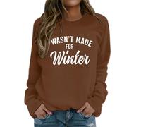 Generisch Sweat-shirt à manches longues pour femme avec inscription « God is Greater Than The Highs and Lows », café, XL