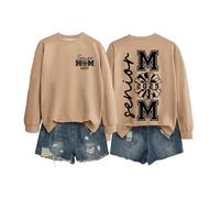 Generisch Sweat-shirt à manches longues pour femme Senior Mom 2025 Classe de remise de diplôme, kaki, M