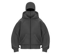 Generisch Sweat-shirt à manches longues pour homme avec lettres imprimées pour femme en hiver et en hiver, gris foncé, M