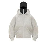 Generisch Sweat-shirt à manches longues pour homme avec lettres imprimées pour femme en hiver et en hiver, gris, M