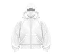 Generisch Sweat-shirt à manches longues pour homme avec lettres imprimées pour femme en hiver et en hiver, Blanc., L