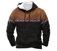 Generisch Sweat-shirt à manches longues pour homme - Sweat à capuche - Sweat à capuche - Sweat à capuche - T-shirt à manches longues - Vintage - Imprimé ethnique - Vêtements décontractés - Streetwear