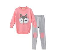 Generisch Sweat-shirt à motif 2025, legging de dessin animé, pour enfants, filles, tenues et ensemble, Rose, 5-6 ans