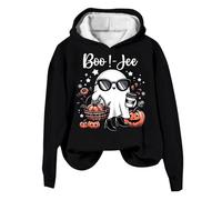 Generisch Sweat-shirt décontracté pour femme avec col rond tendance pour une mode décontractée élégante, Noir , S