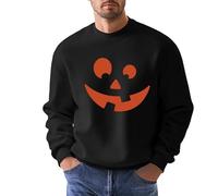 Generisch Sweat-shirt d'Halloween pour femme sans capuche fête manches longues pull haut adolescente fille squelette gothique festif automne manches longues sweatshirts, Sweat à capuche B6 noir, L
