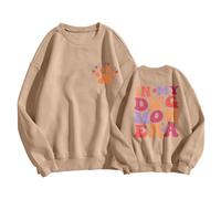 Generisch Sweat-shirt « In My Dog Mom » pour femme, col rond, avec motif maman canine, café, S