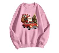 Generisch Sweat-shirt pour femme avec imprimé léopard Its Fall Yall pour Halloween au look décontracté d'automne comme pull à manches longues sans, Rose, M