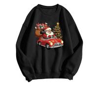 Generisch Sweat-shirt pour femme avec imprimé léopard Its Fall Yall pour Halloween au look décontracté d'automne comme pull à manches longues sans, Noir , M