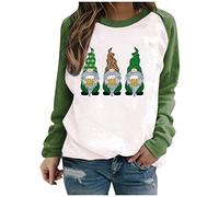 Generisch Sweat-shirt pour femme avec motif de poupée à barbe grise - Chemisier tendance - Pull pour femme, vert, L