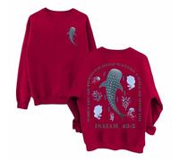 Generisch Sweat-shirt pour femme avec requin baleine et verset biblique Isaïe 43:2 - Pull chrétien avec motif mer | T-shirt à manches longues avec imprimé dans le dos, Style_e07 Bordeaux, L