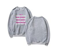 Generisch Sweat-shirt pour femme contre le cancer du sein, t-shirt de sensibilisation au cancer du sein pour femme. En octobre, nous portons des chemises à ruban, Gris clair., XL
