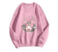 Generisch Sweat-shirt pour femme Its Fall Yall avec motif léopard pour Halloween dans un design décontracté à manches longues comme pull tendance chemisier confortable, Rose, M