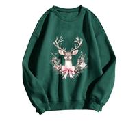 Generisch Sweat-shirt pour femme Its Fall Yall avec motif léopard pour Halloween dans un design décontracté à manches longues comme pull tendance chemisier confortable, vert, M