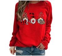 Generisch Sweat-shirt pour femme sans impression Red Dwarf Doll Chemisier à manches longues en coton pour les loisirs et le confort, rouge, XL