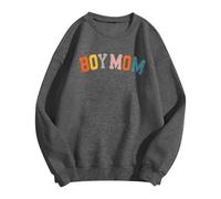 Generisch Sweat-shirt pour garçons et filles - Pull maman - Pull à capuche - Mode maman - Pull à col rond, gris, XXL