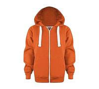 Generisch Sweat-shirt pour Garçons Sweat-shirt Couleur, Couleur Unie, Fermeture à glissière, Vestes, Pull à Capuche Long Manches Haut, Filles, Enfants, Garçons Manteau Veste Garçons Voiture 98, Orange