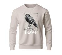 Generisch Sweat-shirt pour homme avec motif corbeau sombre - Pull gothique avec inscription « F-CAW-F » - T-shirt à manches longues de style lino pour les fans de métal et de viking, Style_c06 kaki