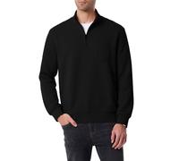 Generisch Sweat-shirt pour homme - Couleur unie - Col montant - Automne - Hiver - Stretch - Chaud - Coupe ajustée - Motif gaufré - Tendance - Pour homme - Polyvalent - Combinable, Noir , M
