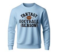 Generisch Sweat-shirt pour homme pour la saison de football fantastique - Pull classique avec inscription sportive - Haut décontracté pour les membres de la ligue et les fans, Style_f02 Bleu, XXL