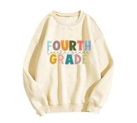 Generisch Sweat-shirt pour professeurs avec inscription « Back » pour enseignantes, imprimé « Back to School », Gris clair., S