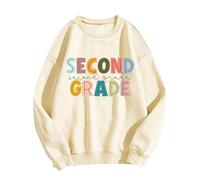 Generisch Sweat-shirt pour professeurs avec inscription « Back » pour enseignantes, imprimé « Back to School », Orange, L