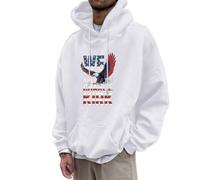 Generisch Sweat-shirt républicain « Freedom Charlie RIP » pour homme « A True Patriot Pray for Charlie » - Sweat à capuche imprimé avec lettre - Hauts graphiques - Confortable - Veste à capuche chaude