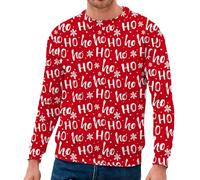 Generisch Sweat-shirt sans capuche, pull à col rond pour les loisirs, parfait pour superposer ou comme style autonome, idéal pour le confort quotidien et la polyvalence, rouge, L