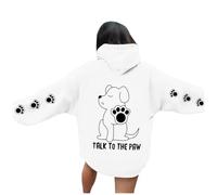Generisch Sweat-shirts d'automne pour femmes Mode Imprimé thermique Pull graphique Sweats à capuche à manches longues décontracté Mon compte Mes commandes, Blanc., L