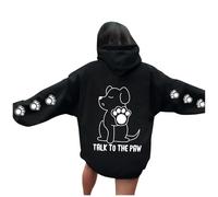 Generisch Sweat-shirts d'automne pour femmes Mode Imprimé thermique Pull graphique Sweats à capuche à manches longues décontracté Mon compte Mes commandes, Noir , L