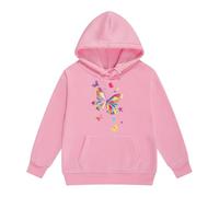 Generisch Sweats à capuche 2026 avec imprimé décontracté pour vêtements d'extérieur doux et confortables pour tous les jours d'hiver activités de plein air, Rose, 2-3 ans
