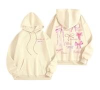 Generisch Sweats à capuche pour femme, sweats à capuche, sweats à capuche, sweats tendance, vêtements Preppy, sweat-shirt à manches longues, veste lapin, beige, L