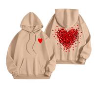 Generisch Sweats à capuche pour femme, sweatshirts graphiques de mots pour femmes, sweat à capuche, sweatshirts tendance, vêtements Preppy, sweat-shirts à manches longues Check 24, kaki, S