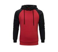 Generisch Sweats à capuche pour hommes Sweat à capuche pour homme Code européen Commerce extérieur Nouveau Hommes Capuche Polaire Couple Sweat à capuche Sweat-shirt, rouge, XL