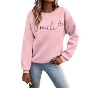 Generisch Sweatshirt à Capuche, Col Rond, Imprimée, pour le Quotidien, Outdoor, Entraînement, Uni, Manches Longues, Maxi Cardigan pour Femme, Rose, M