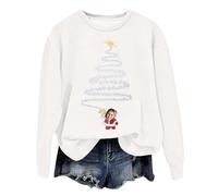 Generisch Sweatshirt Graphique Drôle Dimanche Décontracté Manches Longues Col Rond, Blanc., M